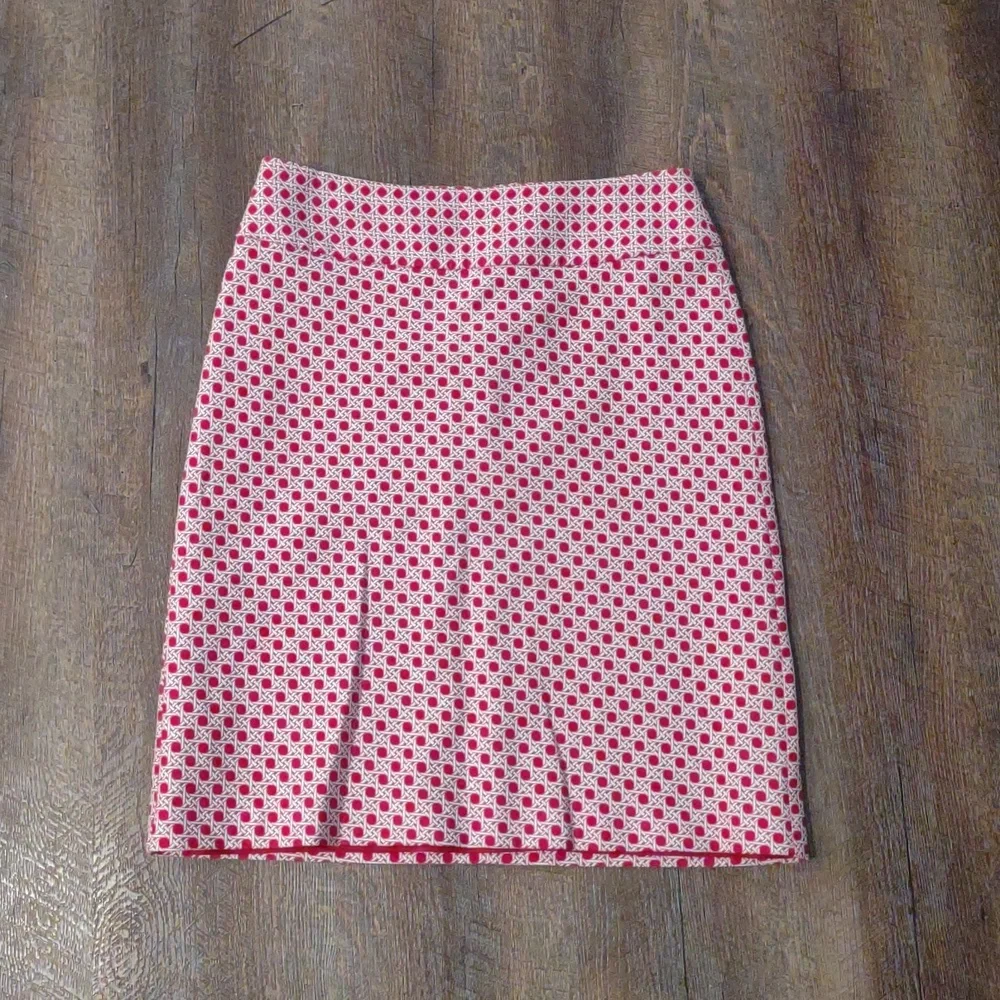 Talbots women's‎ 6 red white A line skirt lined